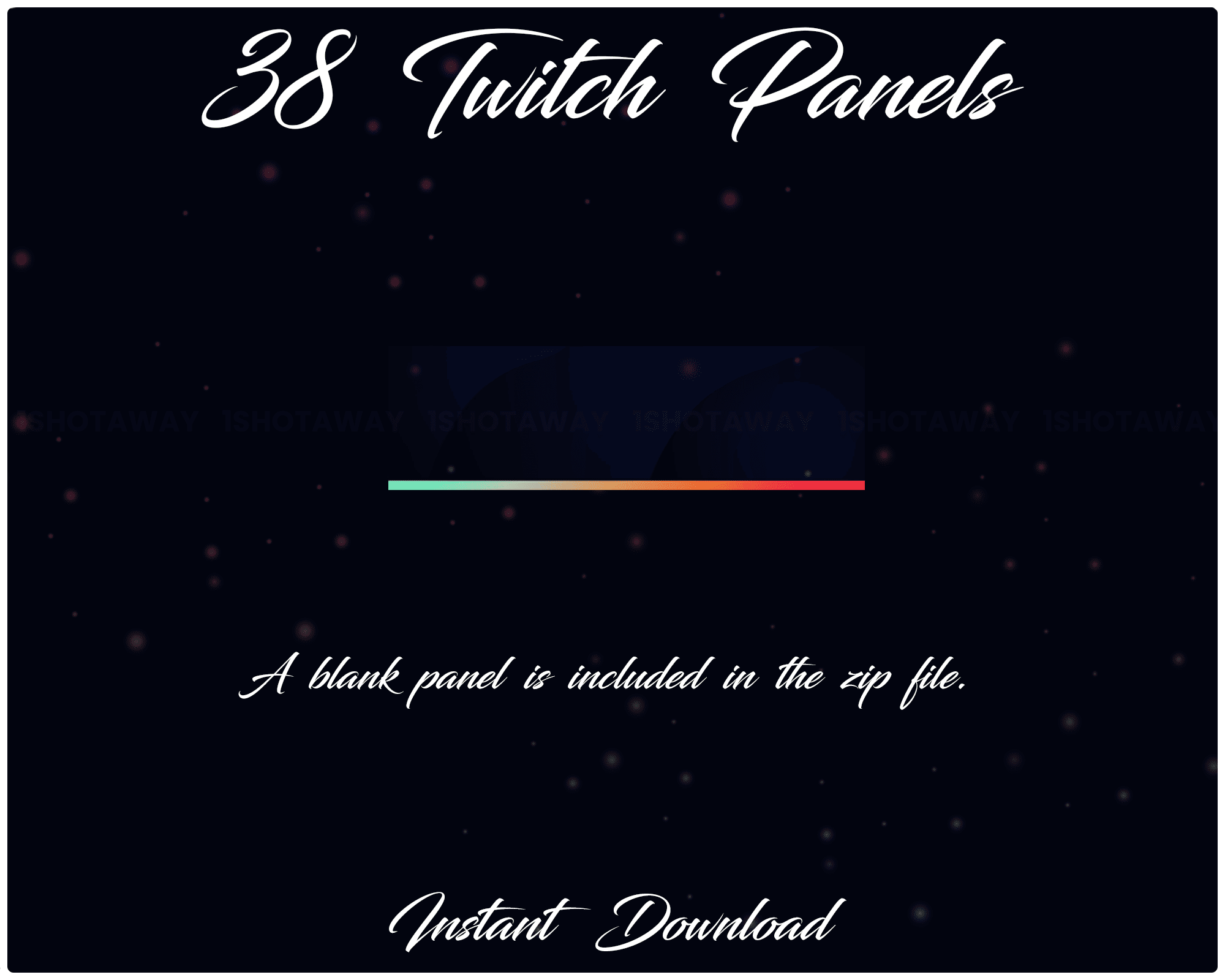 Neon Colorful Stream Panels | Twitch Panels for Streamers