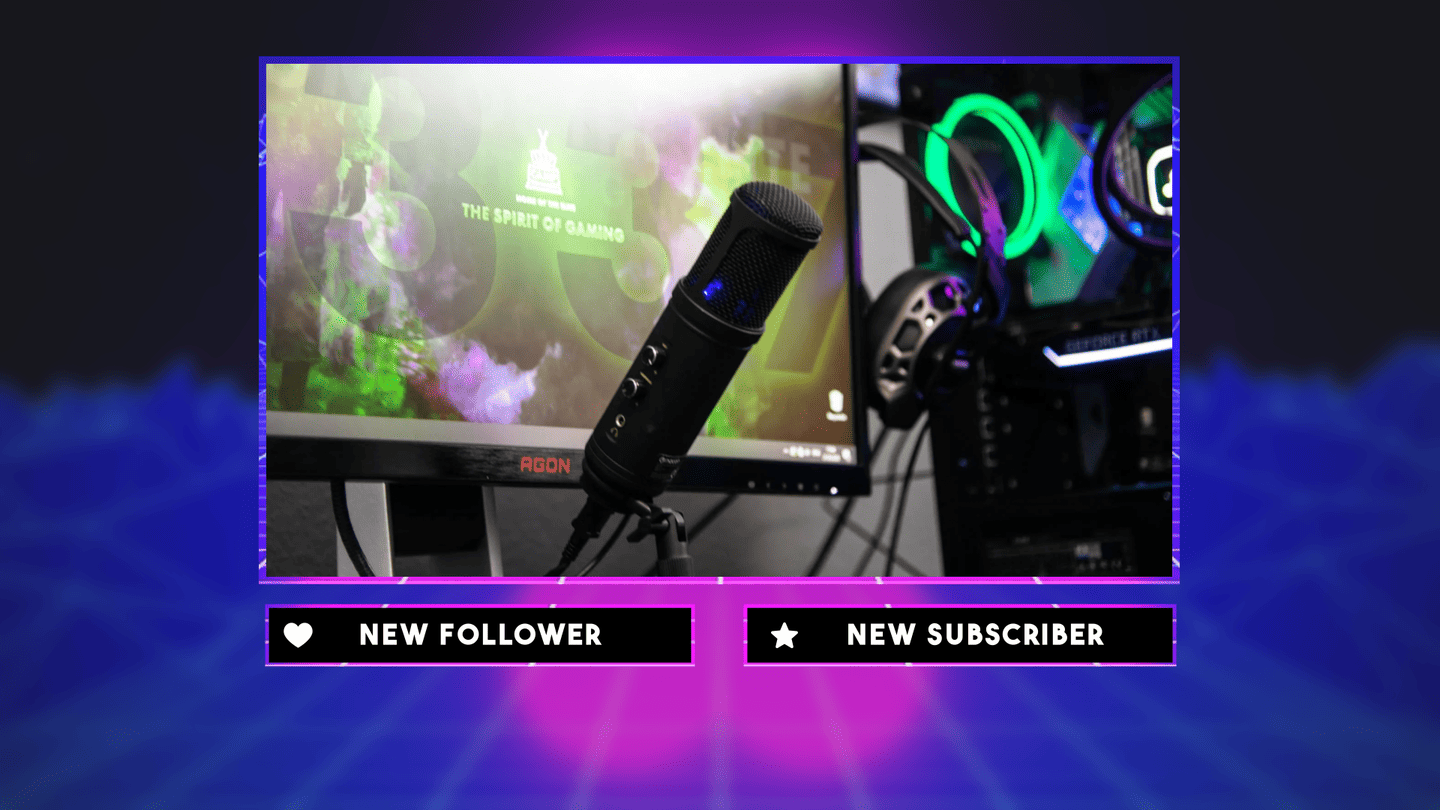 Valentine’s Retro Futuristic Overlay – Animated, Vibrant, Unique Template