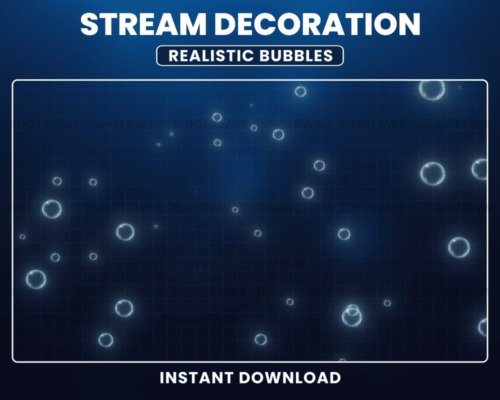 Realistic Bubble Stream Overlay – Animated Twitch & OBS Stream Overlays