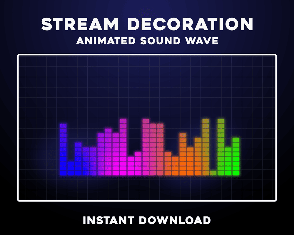 Bar LED Sound Wave Stream Overlay – Best Twitch & OBS Overlay Design