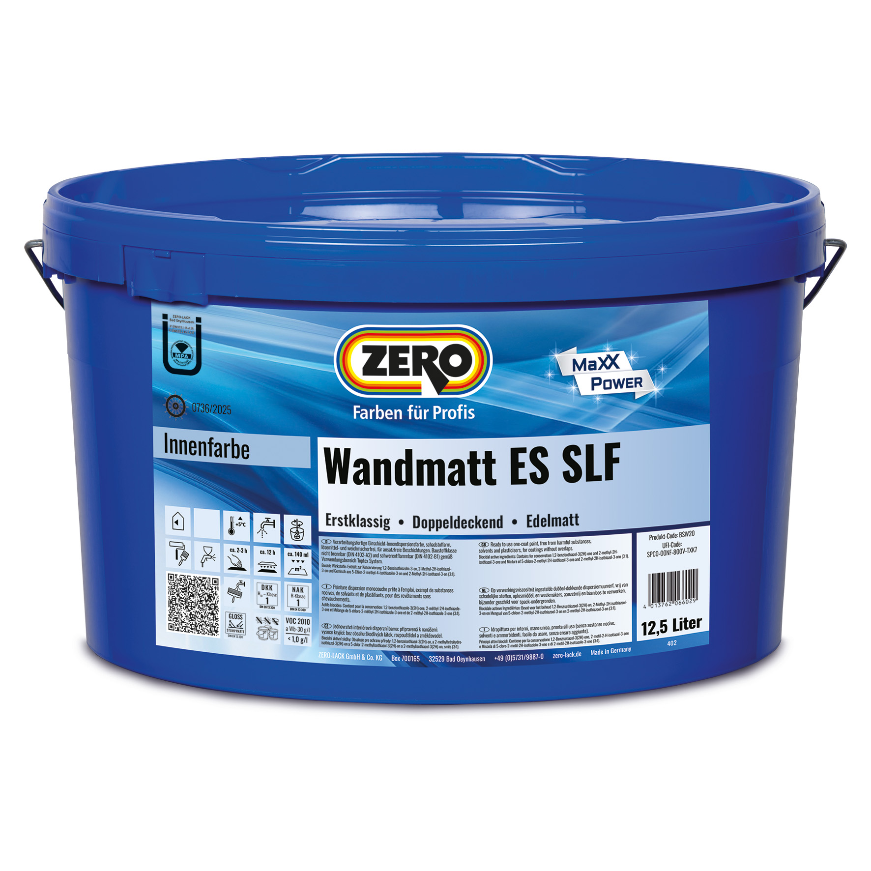 Dispersion Farbe, Zero Wandmatt ES SLF