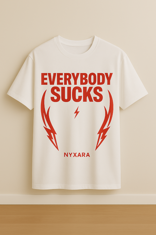 Everybody Sucks Tee – White Edition