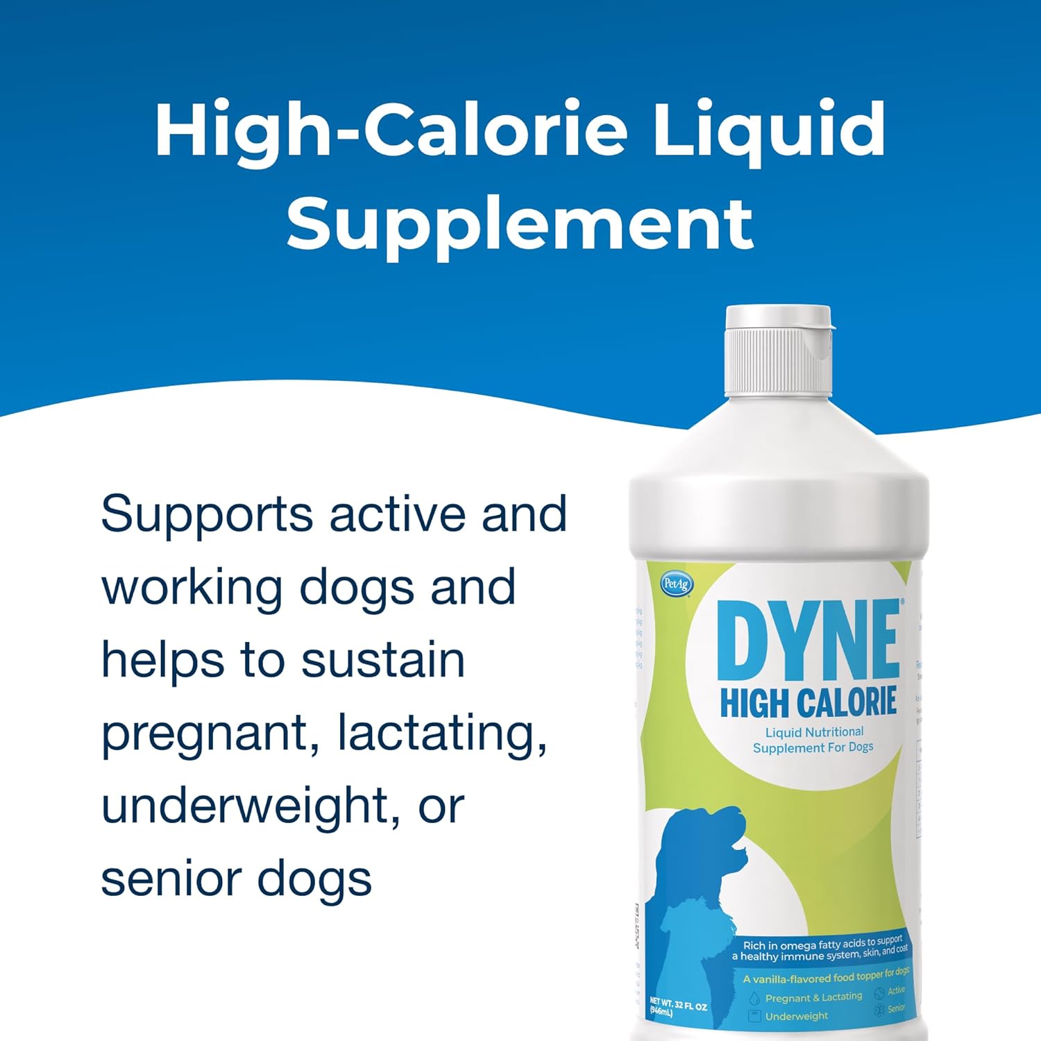 PetAg Dyne High Calorie Liquid Nutritional Supplement For Dogs And Puppies 32 Oz (946 Ml)