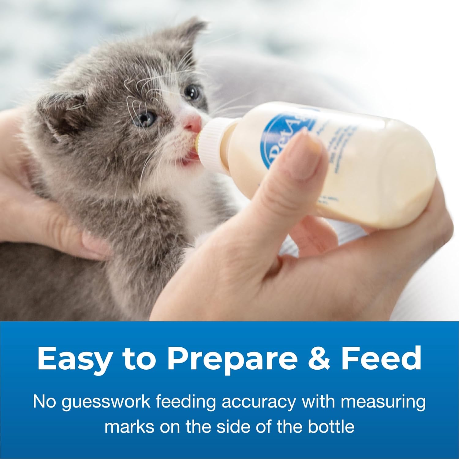 PetAg Nurser Bottle - 2 oz ad 4oz- Promotes The Natural Feeding of Liquids - Designed for Small Animals - Durable & Easy to Clean
