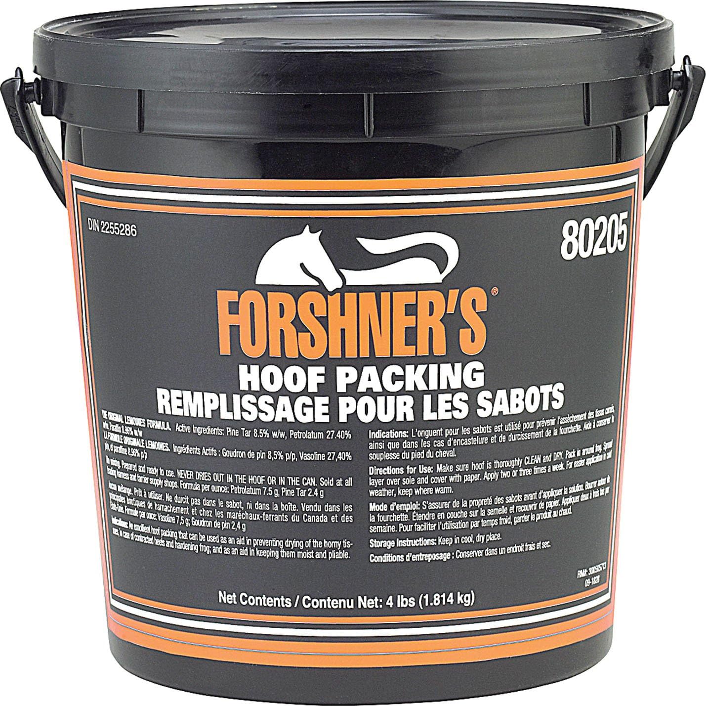 Forshner's Hoof Packing 4 lb | Hoof Care Poultice for Horses | Moisture Retention and Protection for Hooves | Trusted Equine Formula for Stables and Farriers