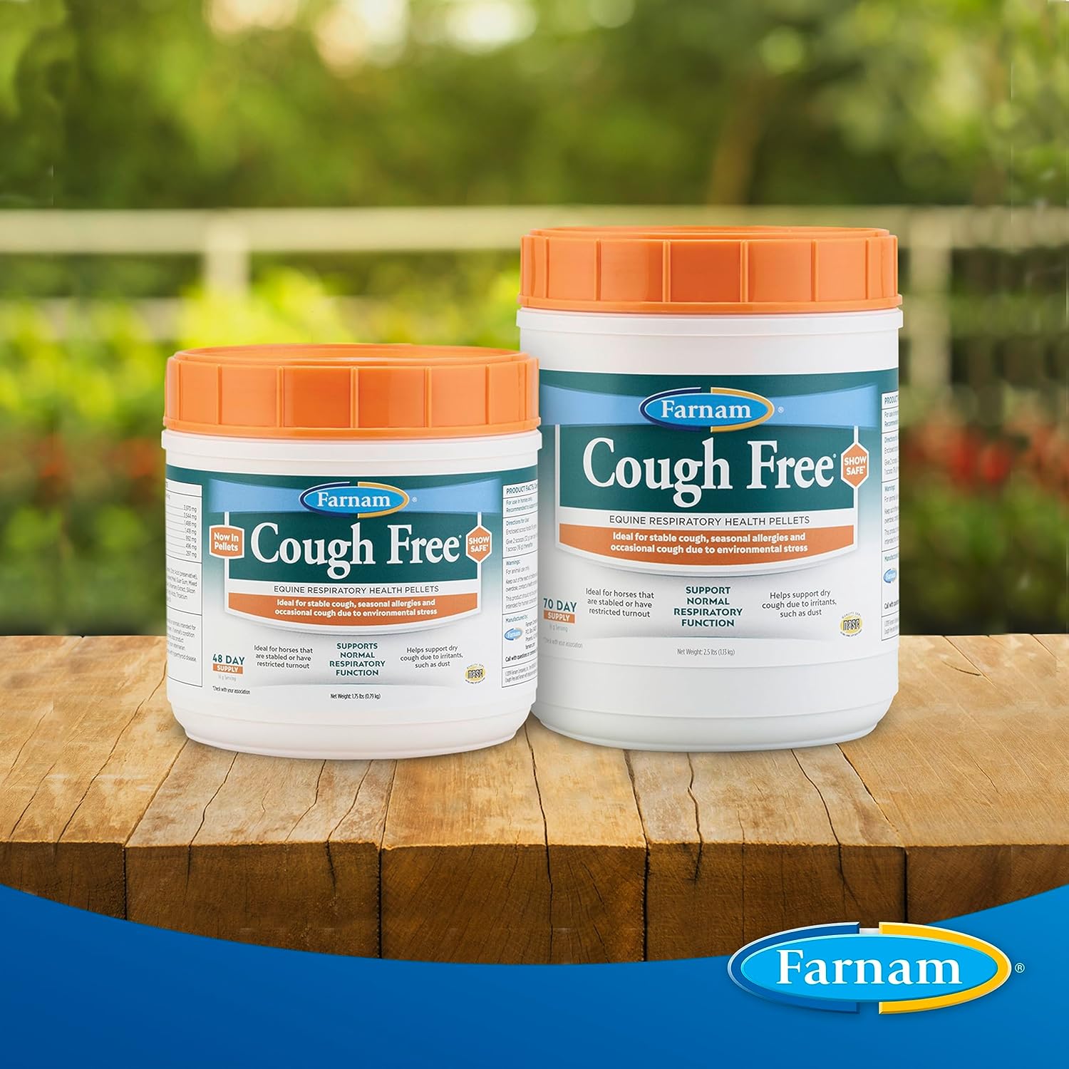 Farnam Cough Free Horse Supplement Pellets, Provides Respiratory Support for Horses with Seasonal Allergies or Stable Cough, 2.5 pounds, 70 Day Supply