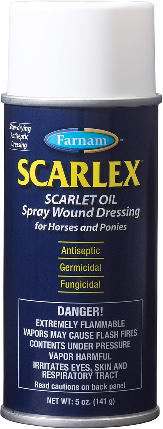 Farnam Scarlex Scarlte Oil Spray Wound Dressing for Horses and Ponies 5 Ounces