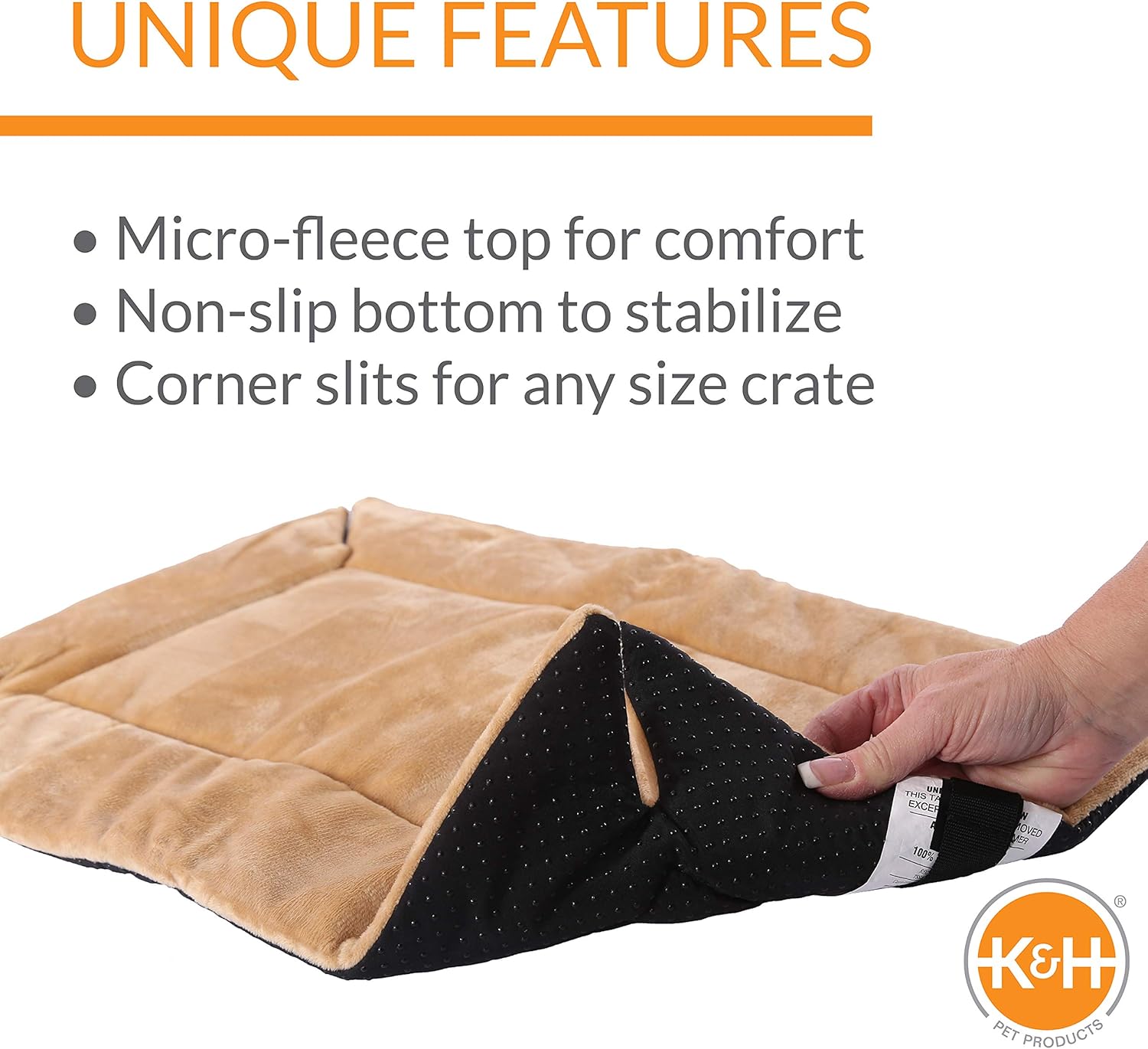 K&H Pet Products Self-Warming Crate Pad Tan 