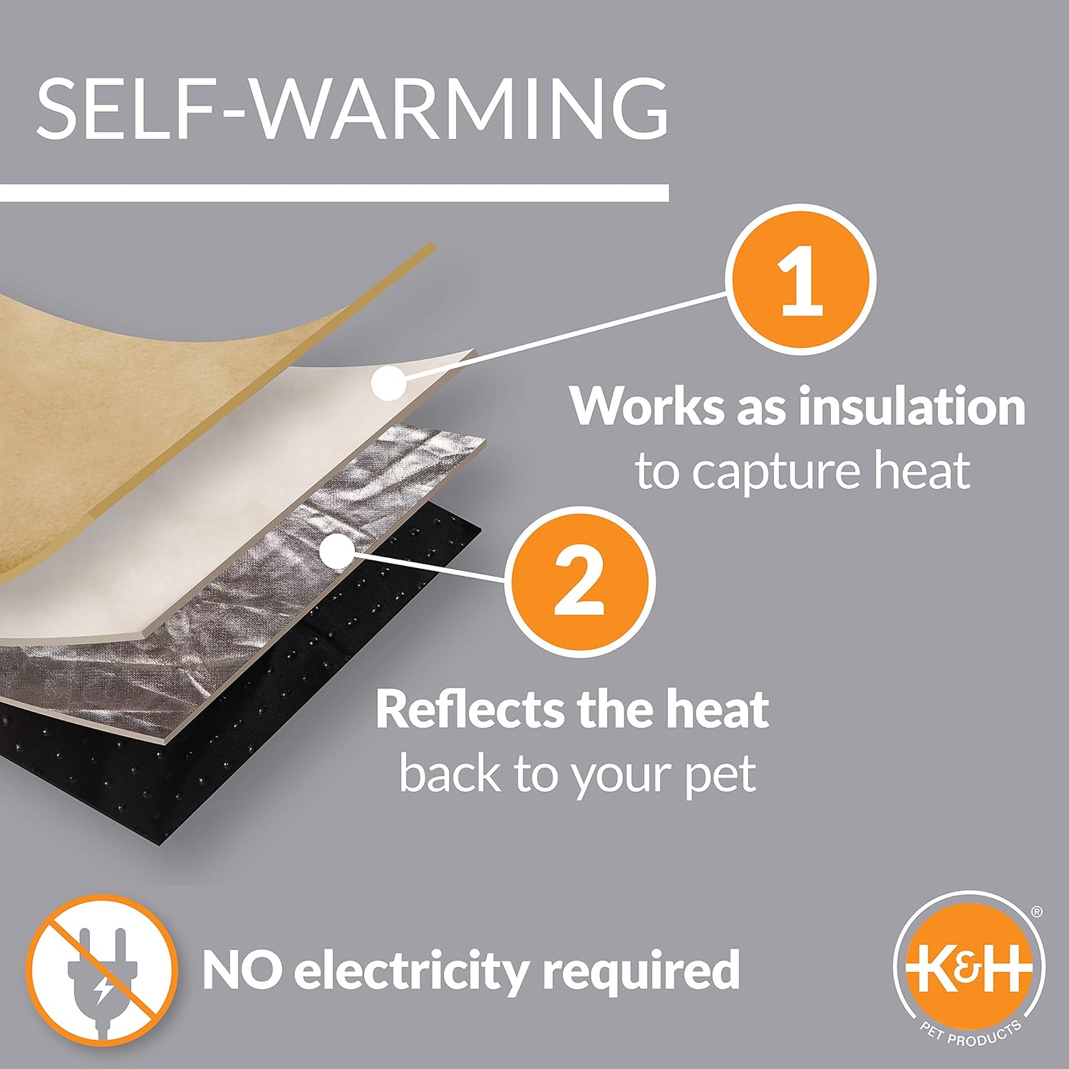 K&H Pet Products Self-Warming Crate Pad Tan 