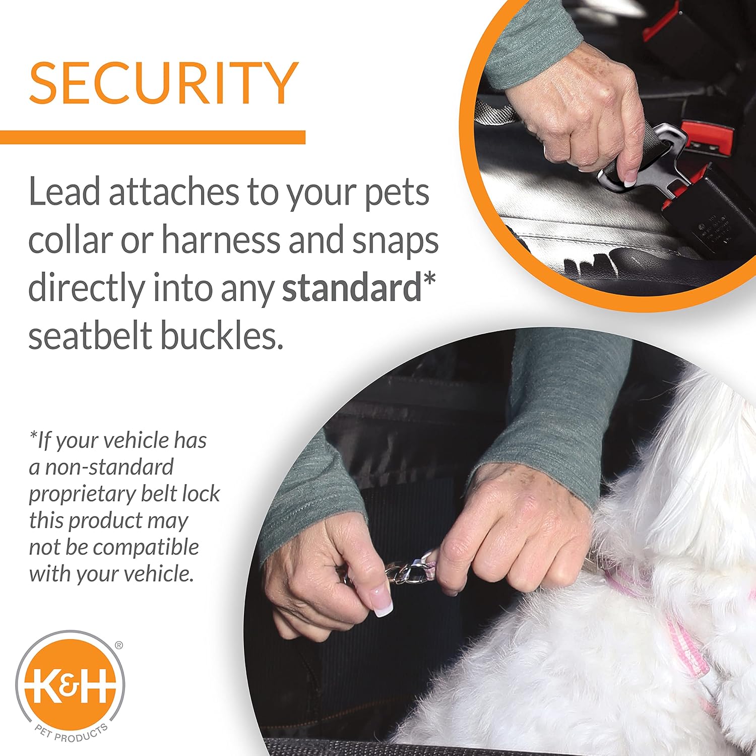 K&H Pet Products Buckle N' Go Dog Car Seat for Pets, Tan