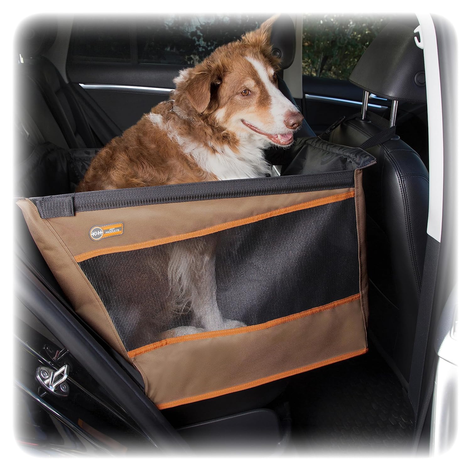 K&H Pet Products Buckle N' Go Dog Car Seat for Pets, Tan