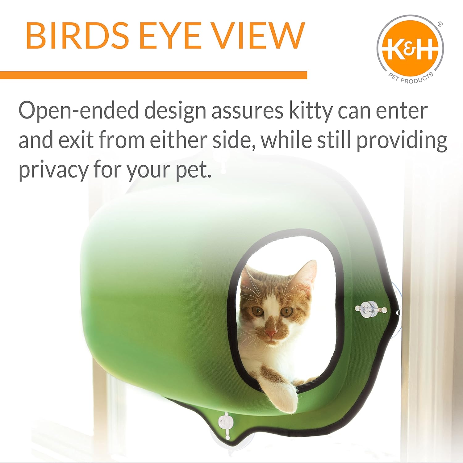K&H Pet Products EZ Mount Window Pod Kitty Sill Green 27" x 20"