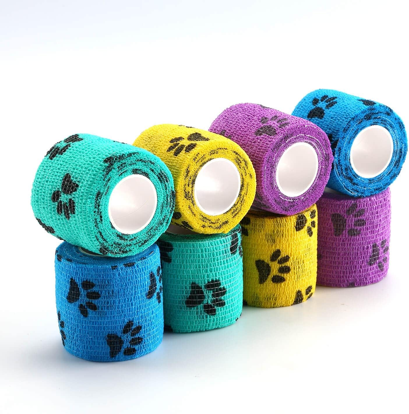 Vetmatters Petrap, Self-Adhesive, Only Sticks to Itself, Non-Woven Tape for Dog Legs, Paws, Wounds, First Aid Cohesive Gauze for Horse, Cat, Bird, Animal