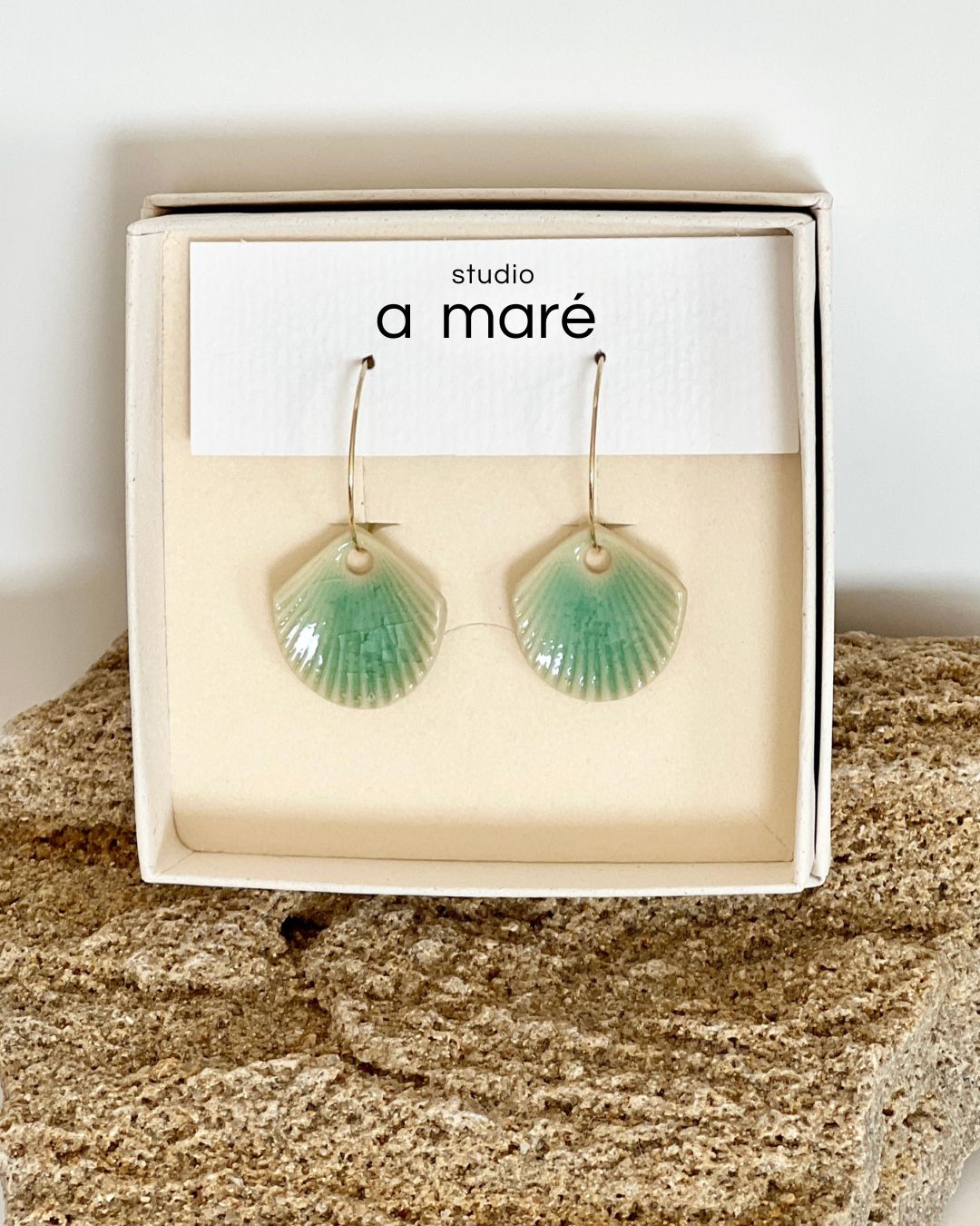 earrings ~ small shell
