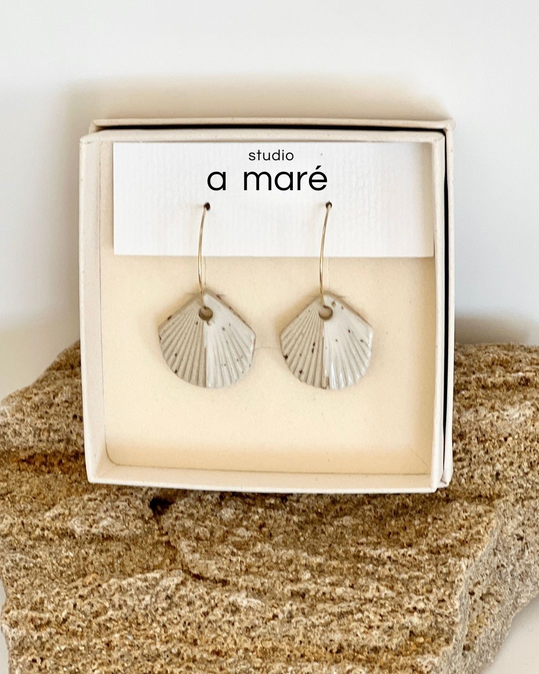 earrings ~ small shell