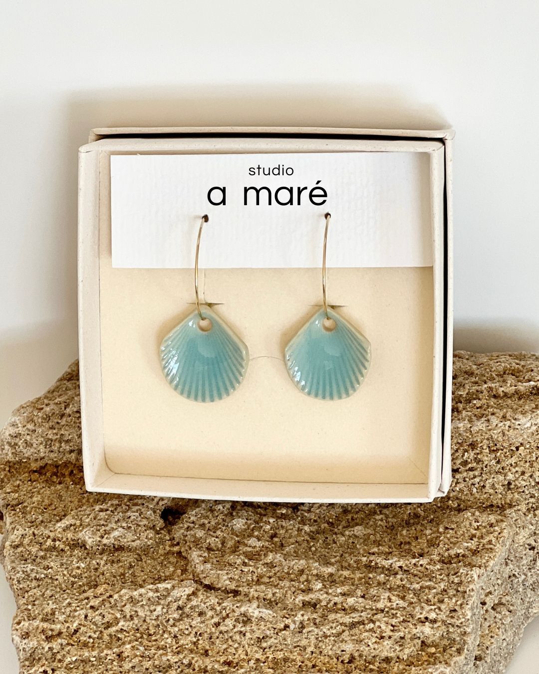 earrings ~ small shell