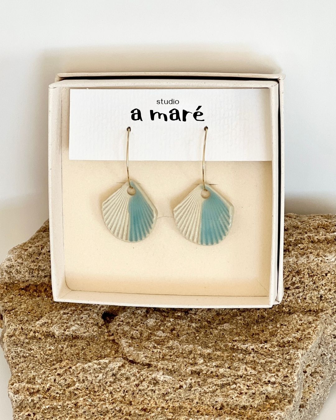 earrings ~ small shell