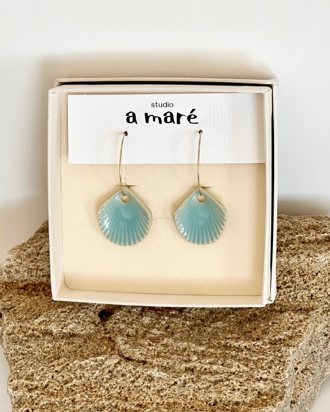 earrings ~ small shell