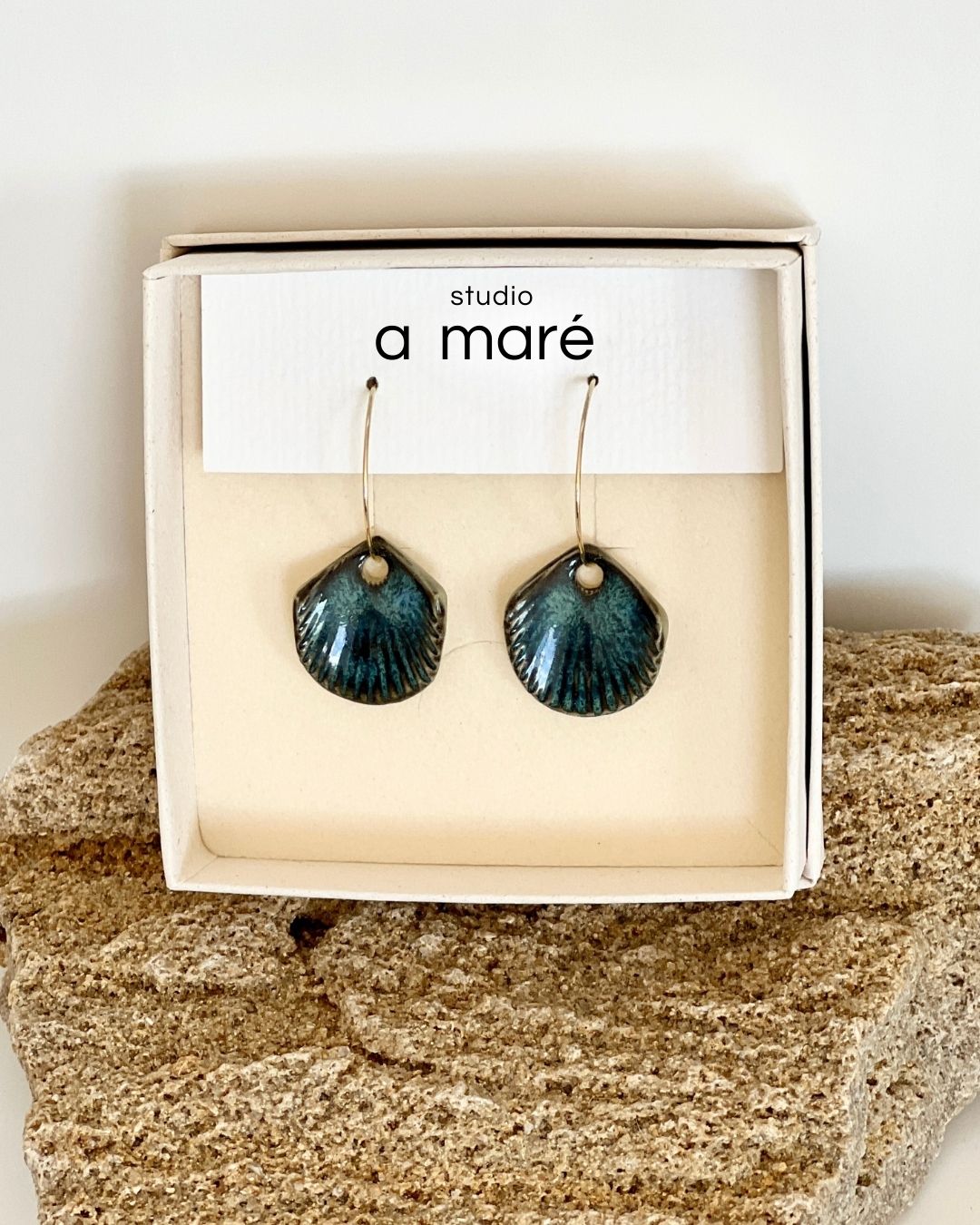 earrings ~ small shell