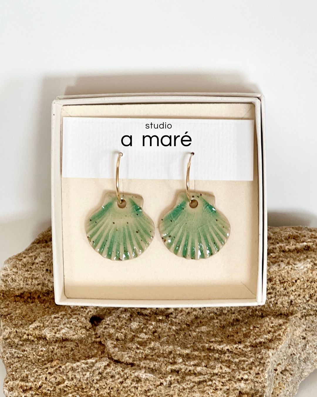 earrings ~ big shell