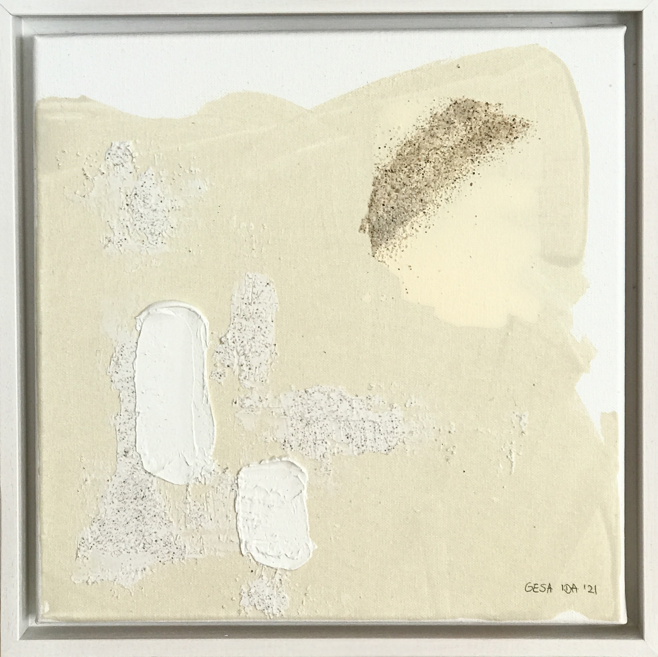 Sand under the feet.