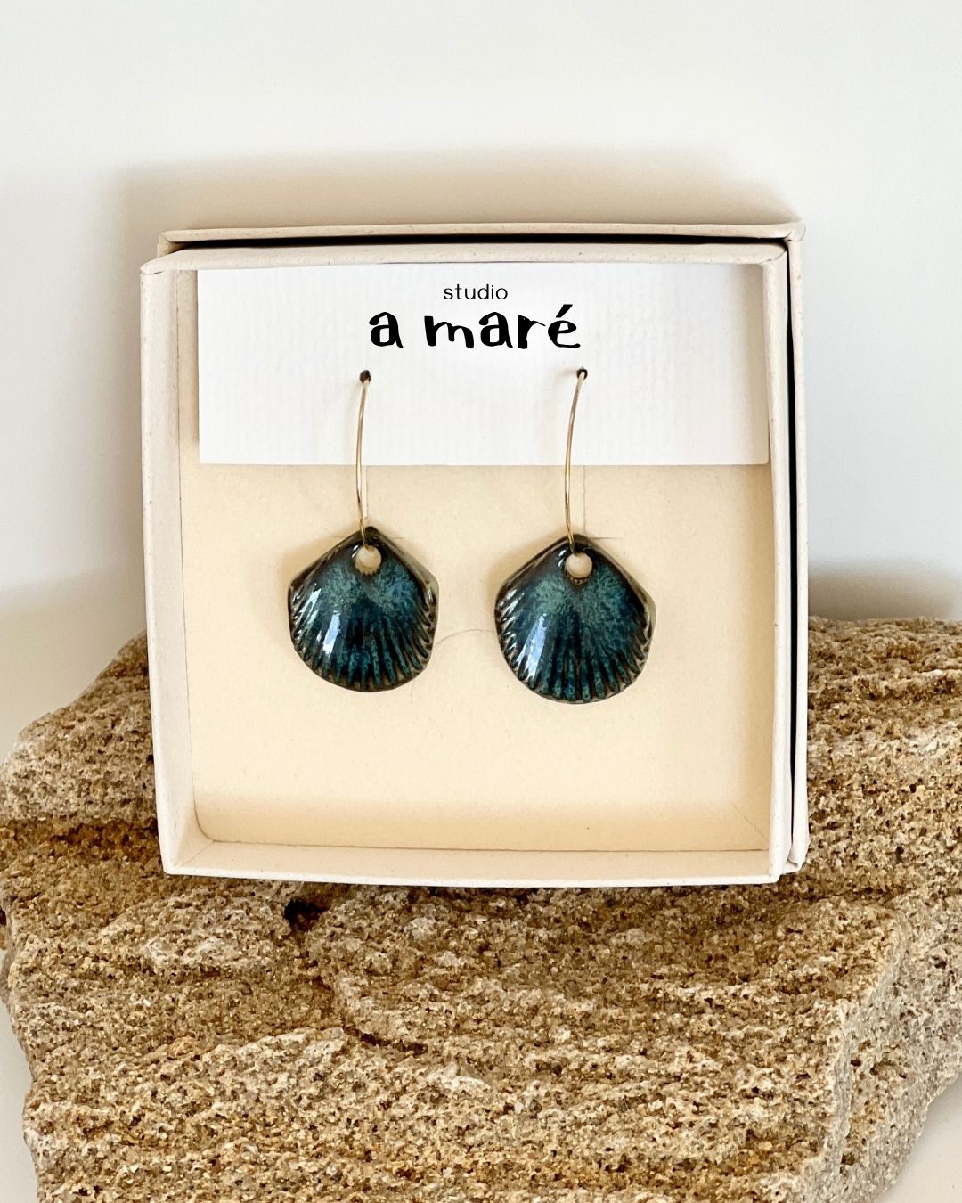 earrings ~ small shell