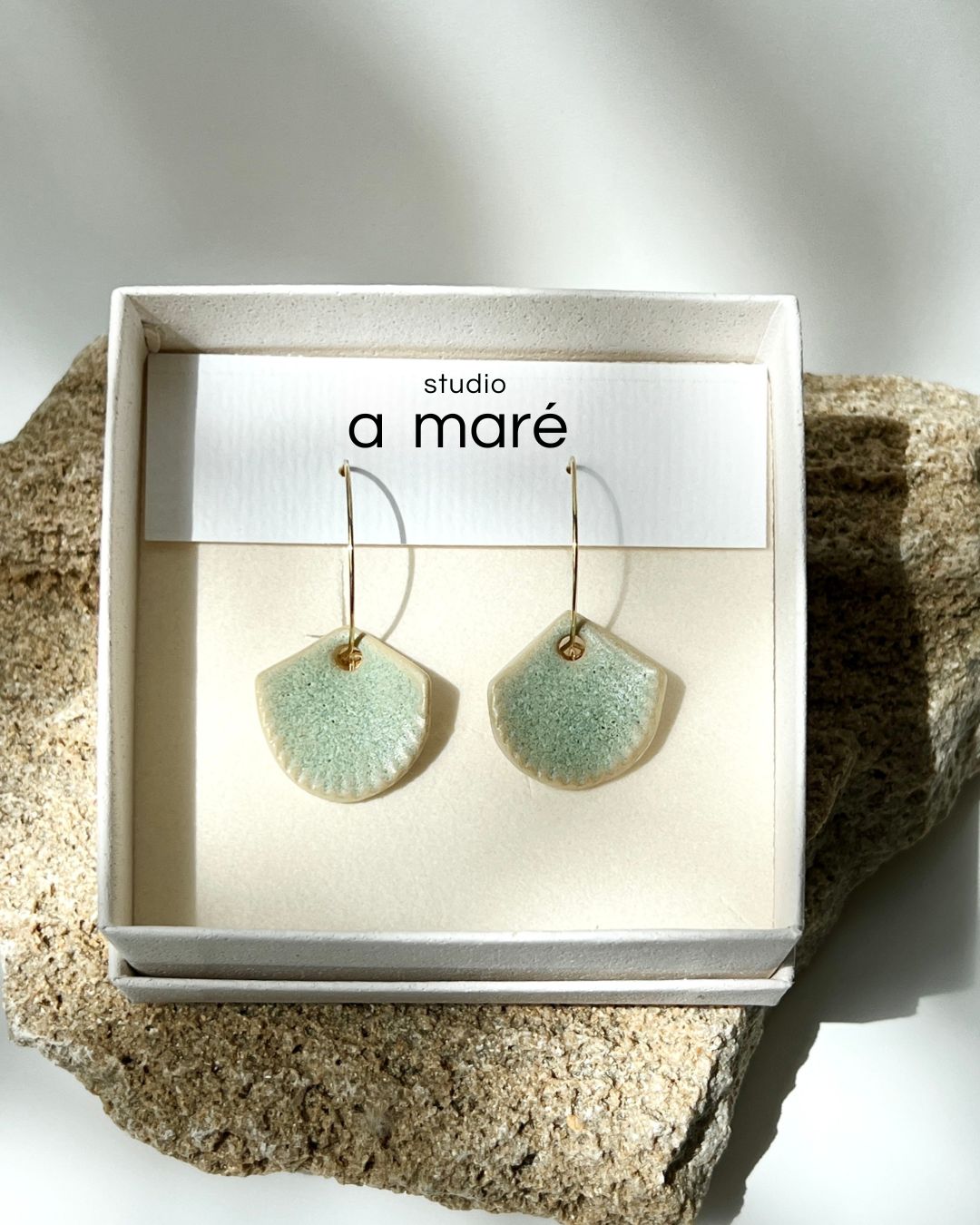 earrings ~ small shell
