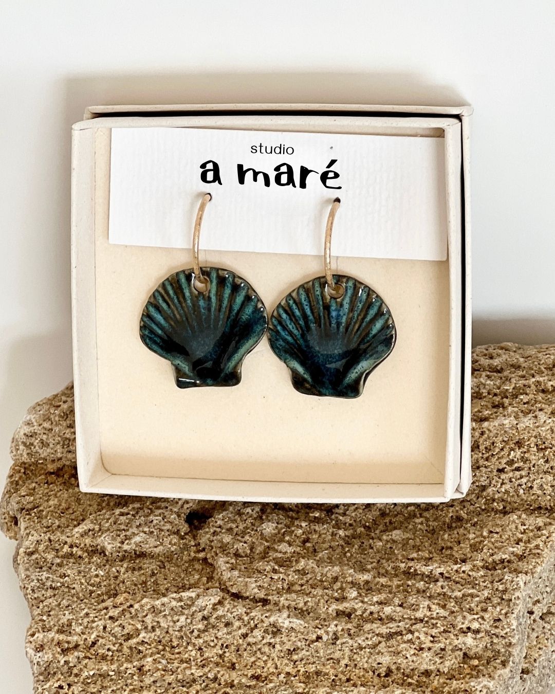 earrings ~ big shell