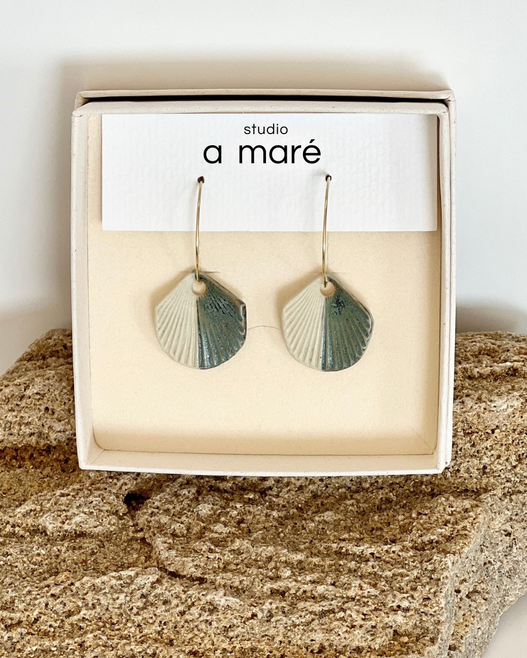 earrings ~ small shell