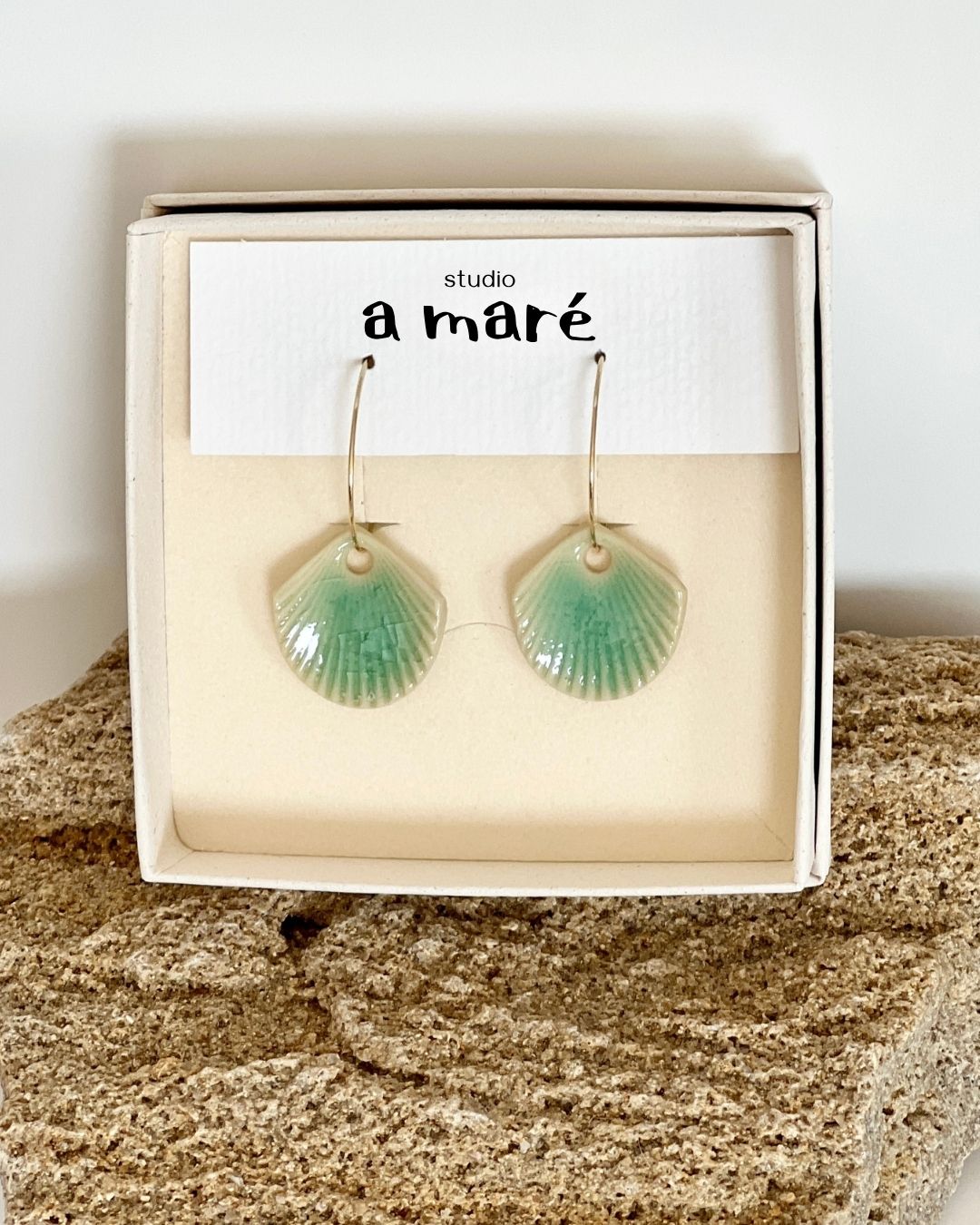 earrings ~ small shell