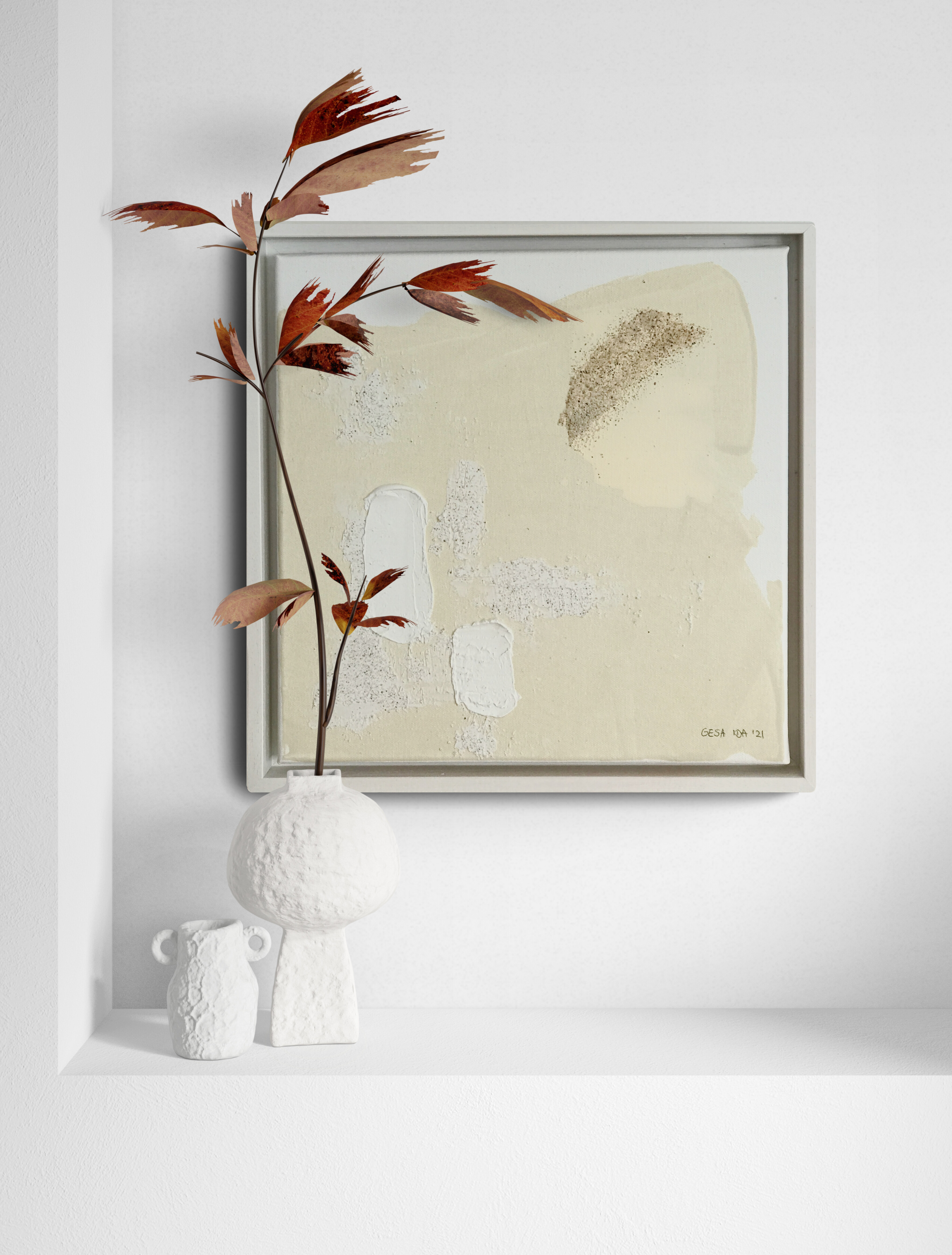 Sand under the feet.