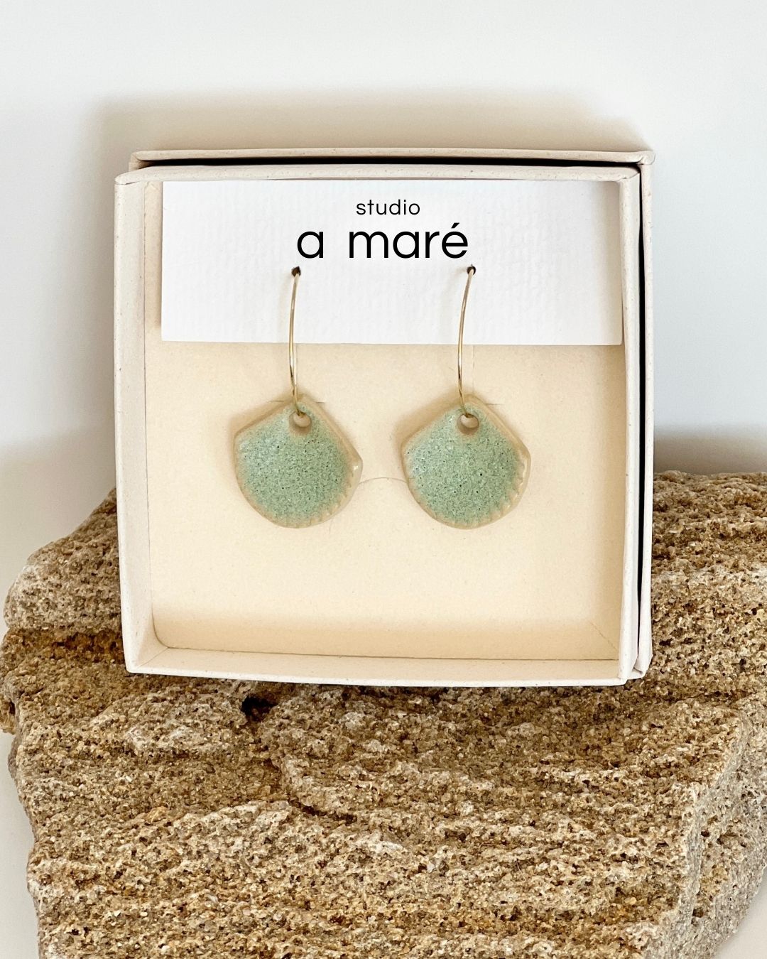 earrings ~ small shell