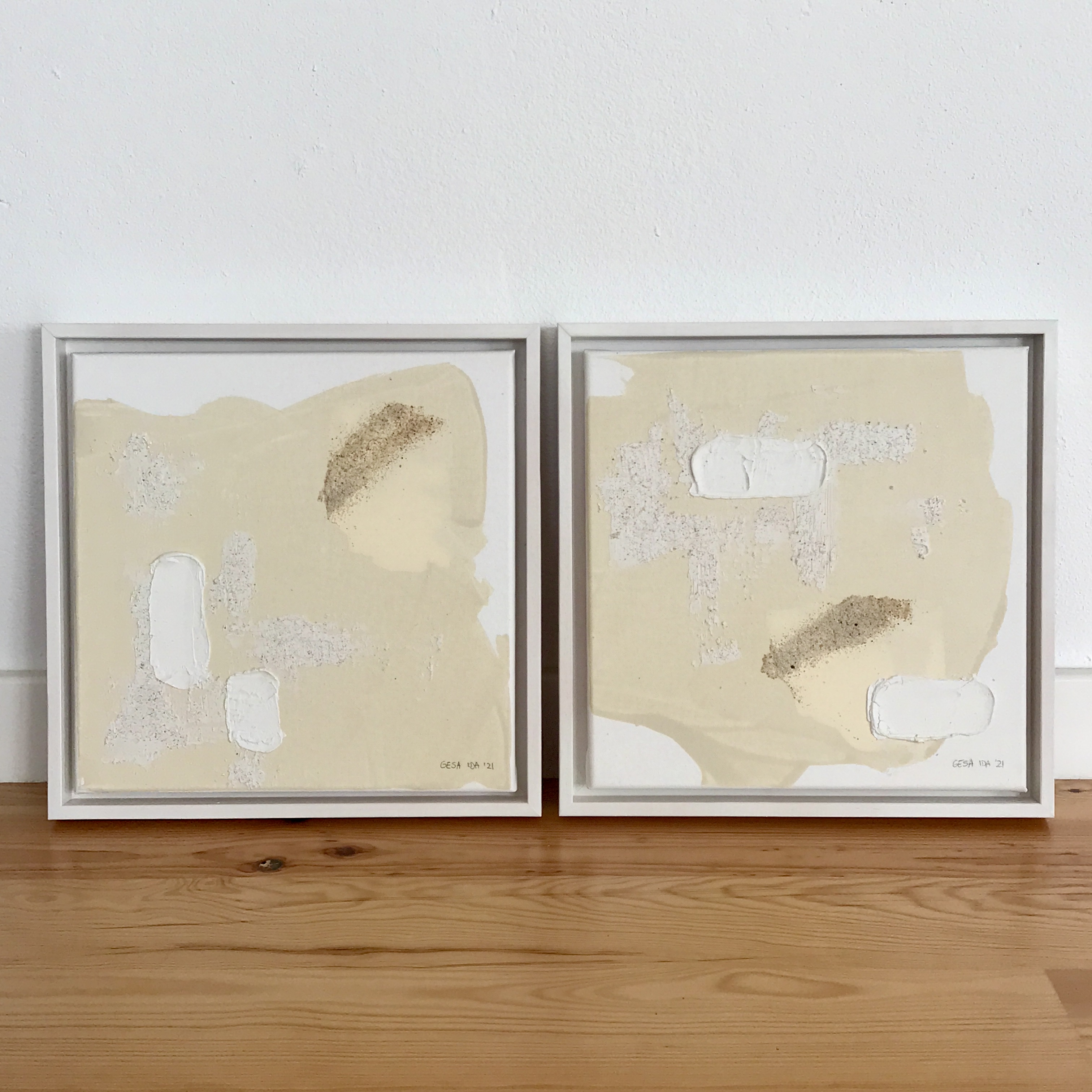 Sand under the feet.