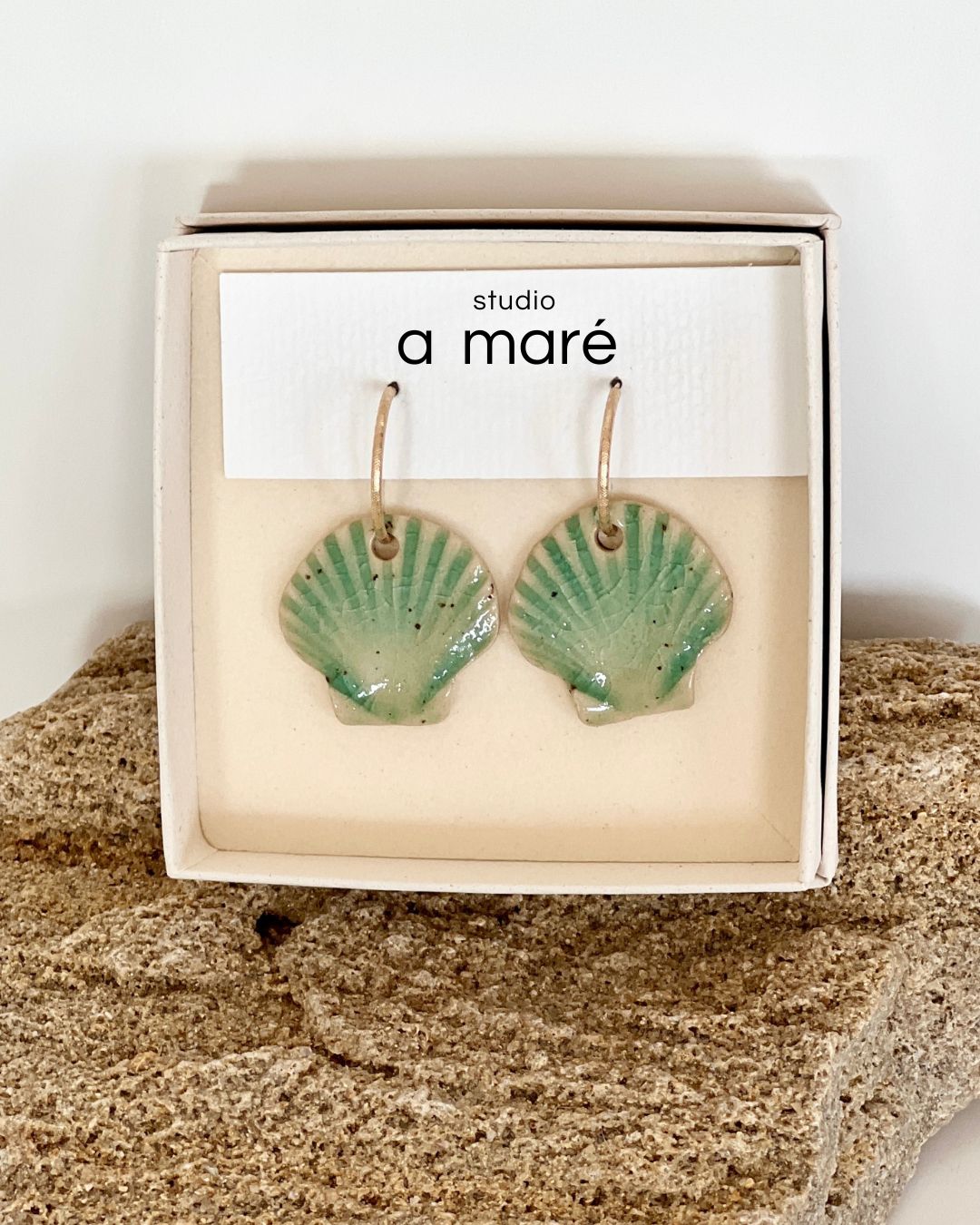 earrings ~ big shell