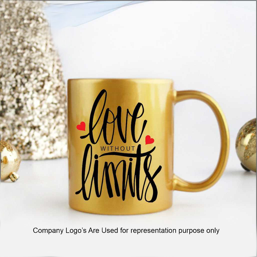 Golden Mug Gift Photo and Text Coffee Ceramic Coffee Mug 300 ml Capacity (Golden)