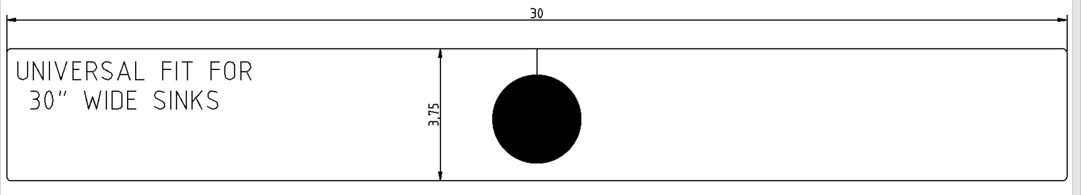 Universal Fit Faucet Mat for 30" Kitchen Sink