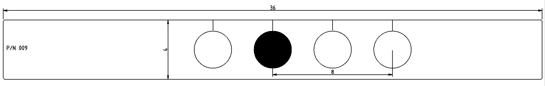 Custom Fit Faucet Mat for 36" Kitchen Sink: with Hole Options P/N 009