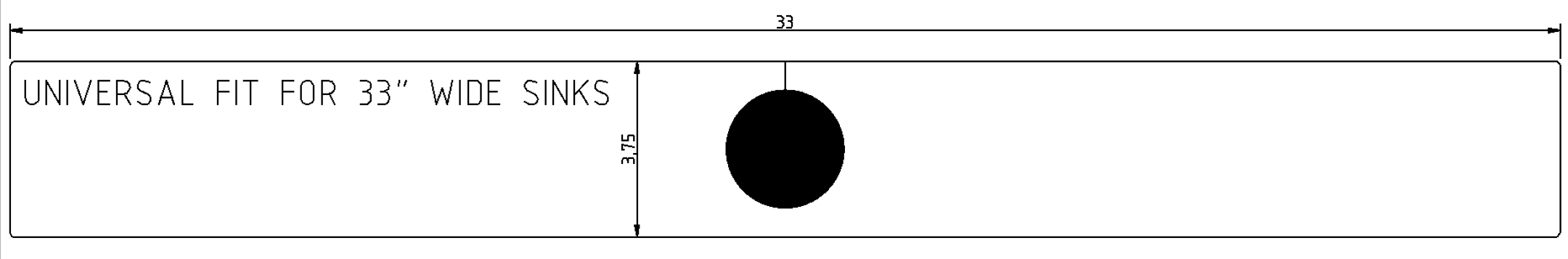 Universal Fit Faucet Mat for 33" Kitchen Sink