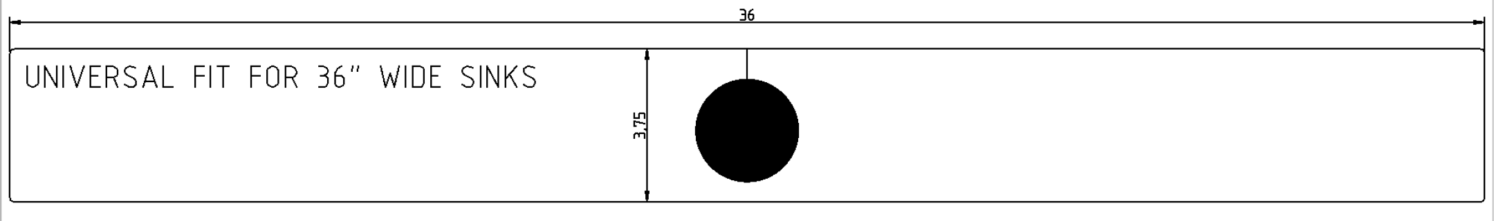 Universal Fit Faucet Mat for 36" Kitchen Sink 