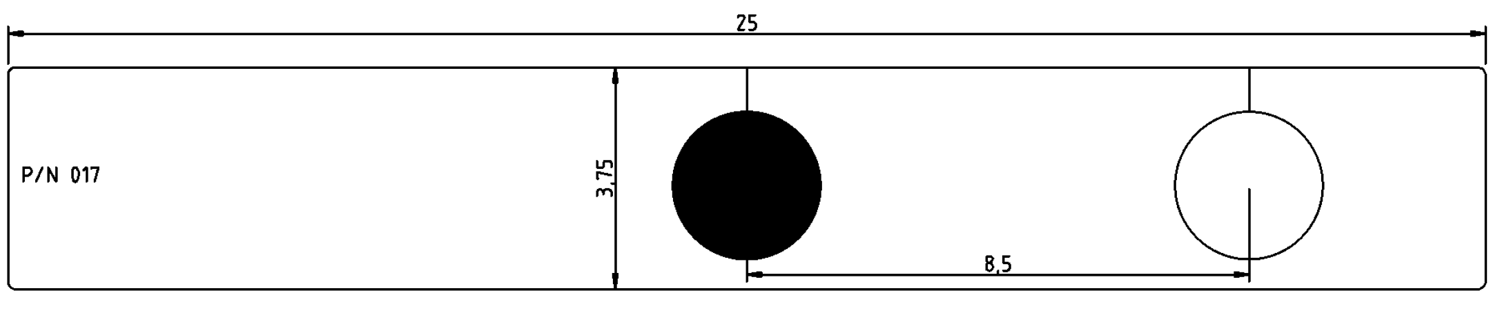 Custom Fit Faucet Mat for 25" Kitchen Sink: with 2 Holes P/N 017