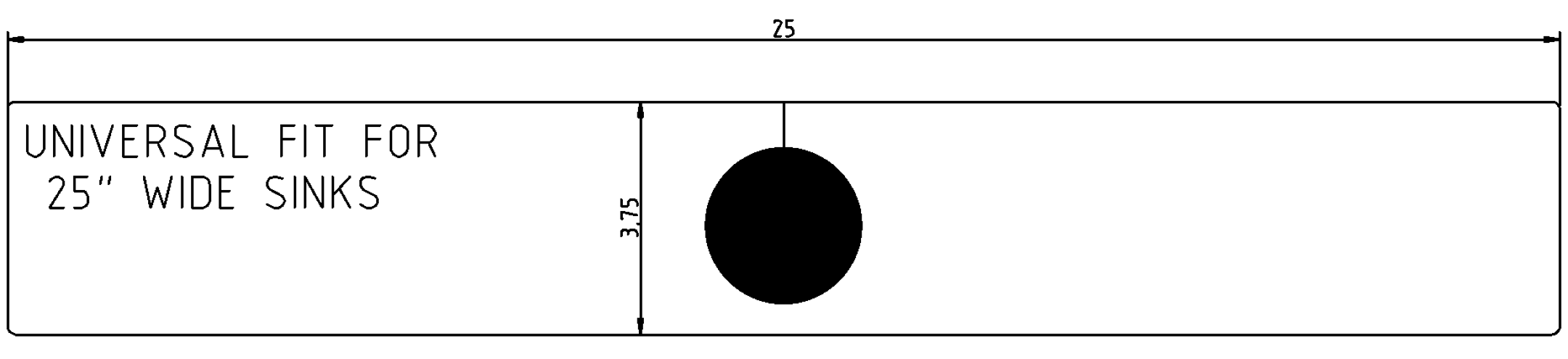 Universal Fit Faucet Mat for 25" Kitchen Sink