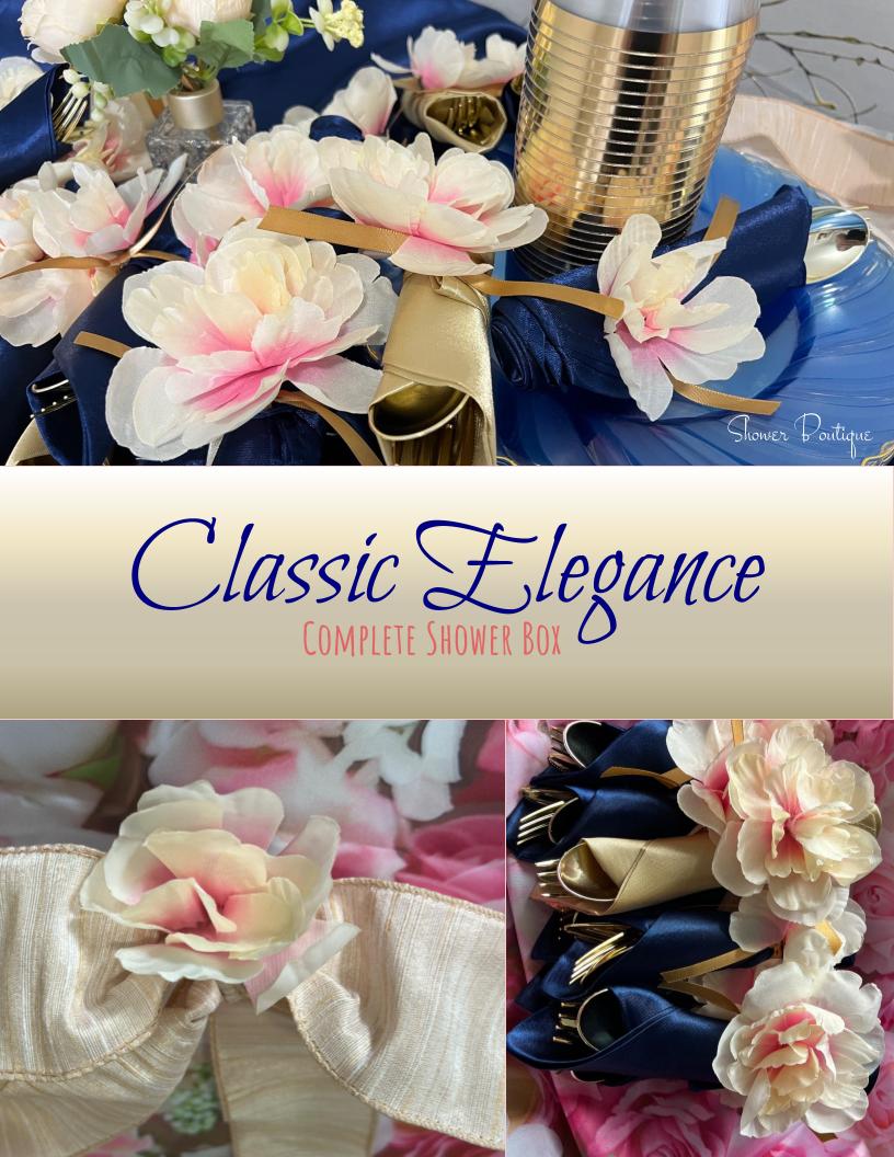 Classic Elegance, Complete Bridal Shower Kit. Wow your guests!
