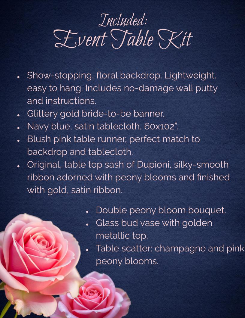 Classic Elegance, Complete Bridal Shower Kit. Wow your guests!