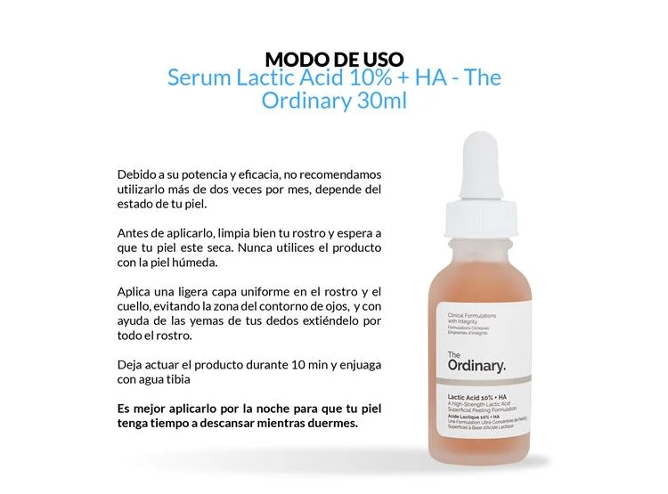 THE ORDINARY LACTICO ACID 10% +HA 30ML