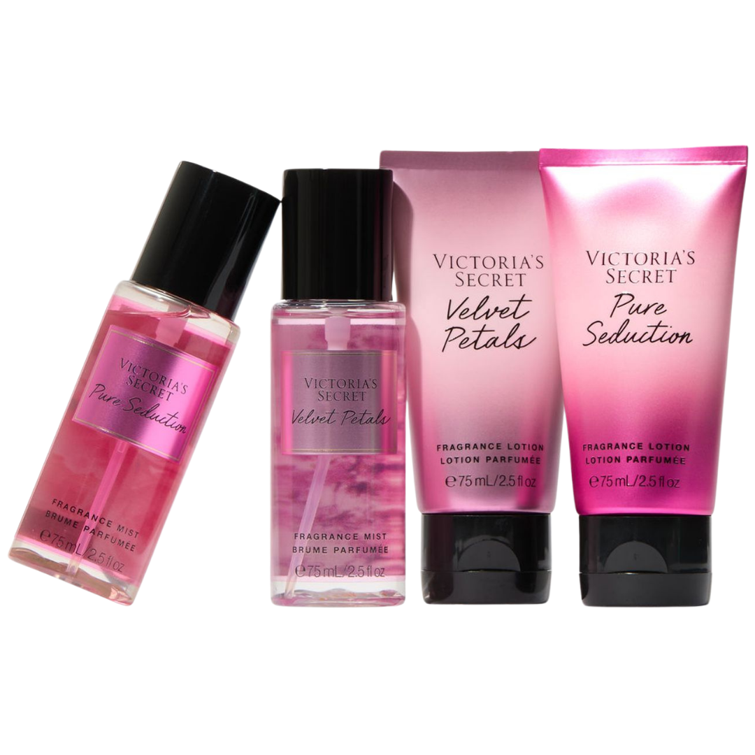 VICTORIA'S SECRET MINI SET 4 PIEZAS 