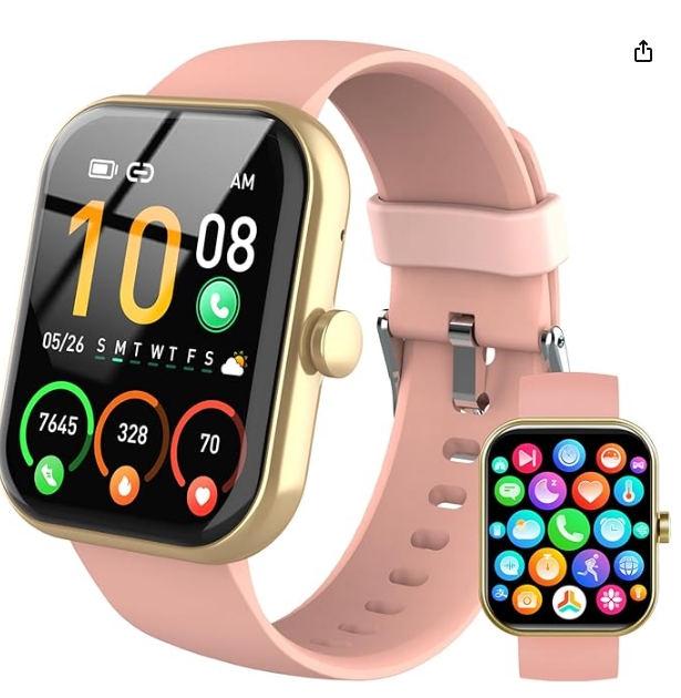Smart Watch for Women Men, 1.96" Fitness Tracker Running Watch (Answer/Make Call) For apple or Android