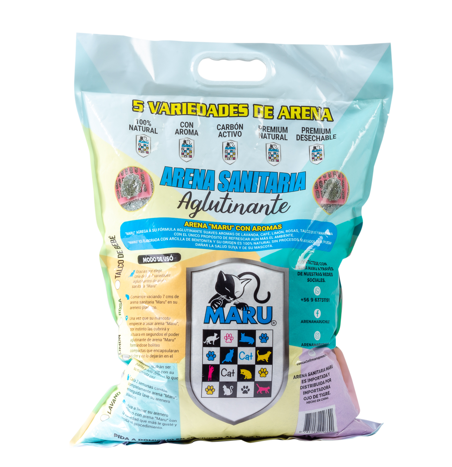 Arena Sanitaria Maru Aroma Limón 5 KG
