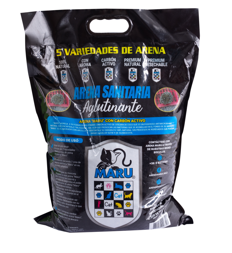 Arena Sanitaria Maru - Carbón activo 10 KG