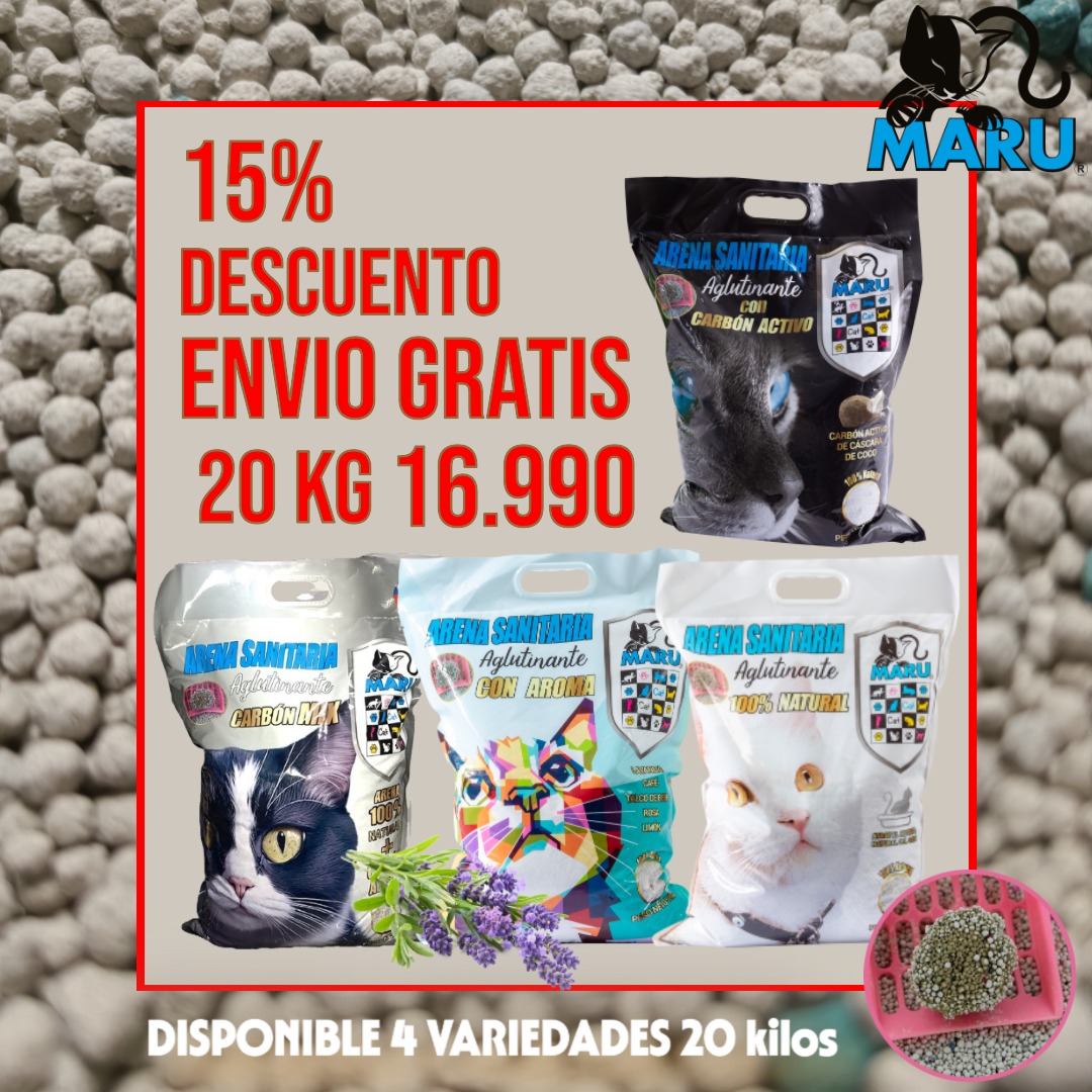 Arena sanitaria para gatos