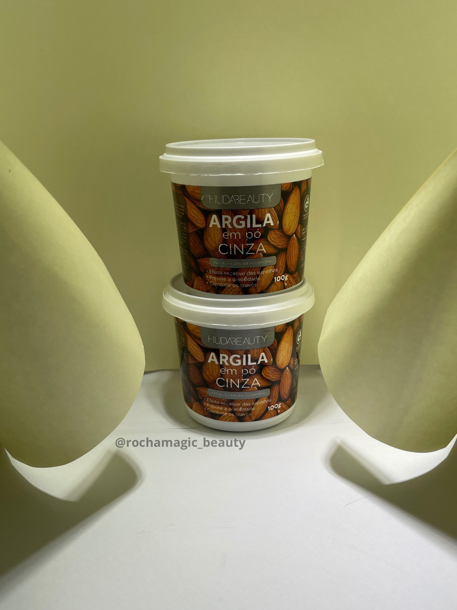 Argila Cinza em Pó - Hudabeauty 